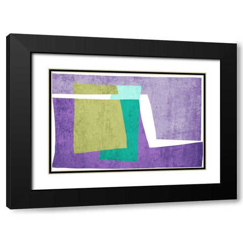 Art Shape Colors Design XXXX Black Modern Wood Framed Art Print with Double Matting by Orlov, Irena