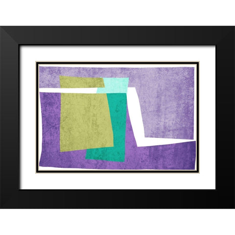 Art Shape Colors Design XXXX Black Modern Wood Framed Art Print with Double Matting by Orlov, Irena
