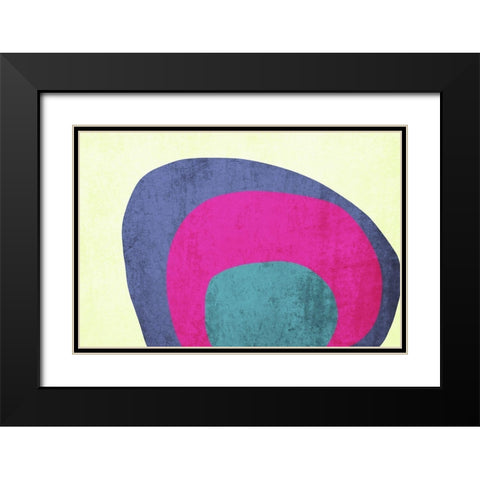 Art Shape Colors Design XXXXI Black Modern Wood Framed Art Print with Double Matting by Orlov, Irena