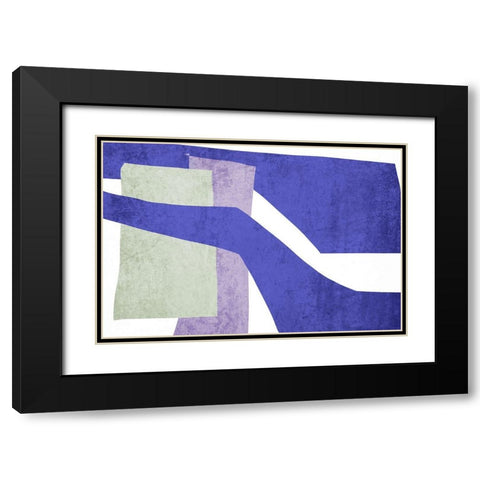 Art Shape Colors Design XXXXV Black Modern Wood Framed Art Print with Double Matting by Orlov, Irena