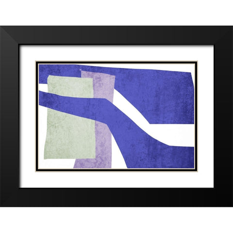 Art Shape Colors Design XXXXV Black Modern Wood Framed Art Print with Double Matting by Orlov, Irena