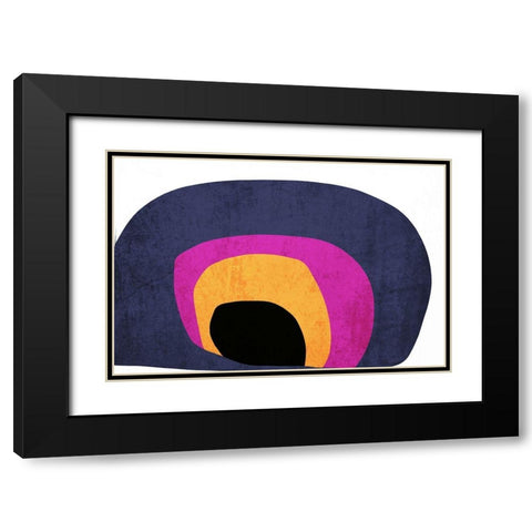 Art Shape Colors design XXXXVI Black Modern Wood Framed Art Print with Double Matting by Orlov, Irena