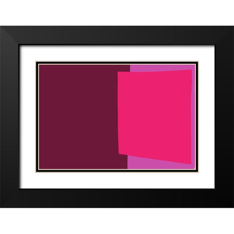 Art Shape Colors design XXXXVII Black Modern Wood Framed Art Print with Double Matting by Orlov, Irena