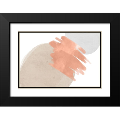 Art Shape Colors Design XXXXVIII Black Modern Wood Framed Art Print with Double Matting by Orlov, Irena