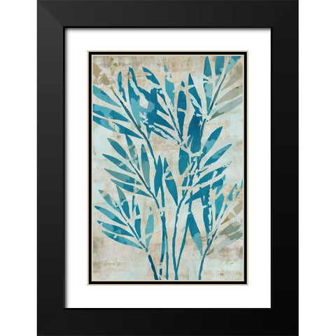 Moonlit Palms II Black Modern Wood Framed Art Print with Double Matting by Kouta, Flora