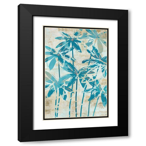 Moonlit Palms III Black Modern Wood Framed Art Print with Double Matting by Kouta, Flora