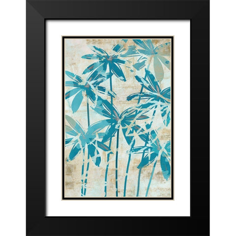 Moonlit Palms III Black Modern Wood Framed Art Print with Double Matting by Kouta, Flora