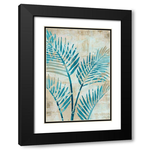 Moonlit Palms IV Black Modern Wood Framed Art Print with Double Matting by Kouta, Flora