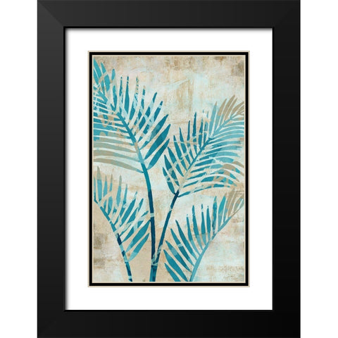 Moonlit Palms IV Black Modern Wood Framed Art Print with Double Matting by Kouta, Flora
