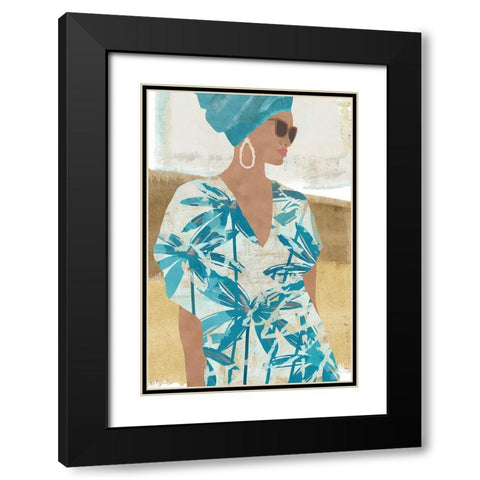 Clementine I Black Modern Wood Framed Art Print with Double Matting by Kouta, Flora
