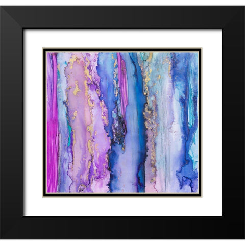 Abstract Ink Fantasy IV Black Modern Wood Framed Art Print with Double Matting by Haase, Andrea
