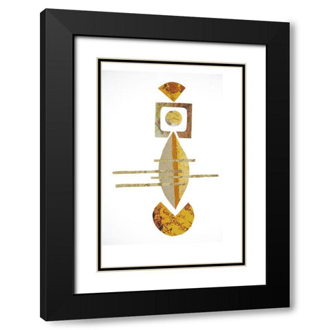 Paper Geometry Black Modern Wood Framed Art Print with Double Matting by Haase, Andrea