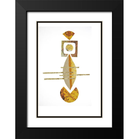 Paper Geometry Black Modern Wood Framed Art Print with Double Matting by Haase, Andrea