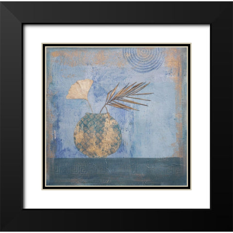 Oriental Floral Still Black Modern Wood Framed Art Print with Double Matting by Haase, Andrea