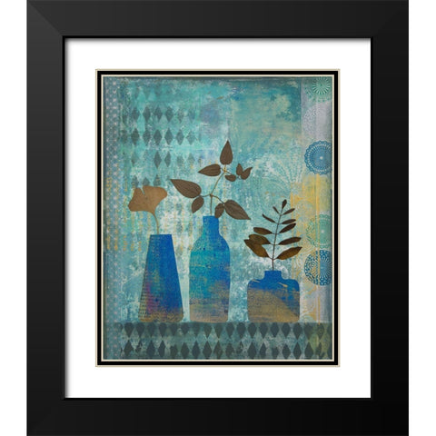 Windowsill of Flowers Black Modern Wood Framed Art Print with Double Matting by Haase, Andrea