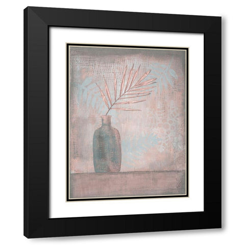 Exotic Leaf Simplicity I Black Modern Wood Framed Art Print with Double Matting by Haase, Andrea