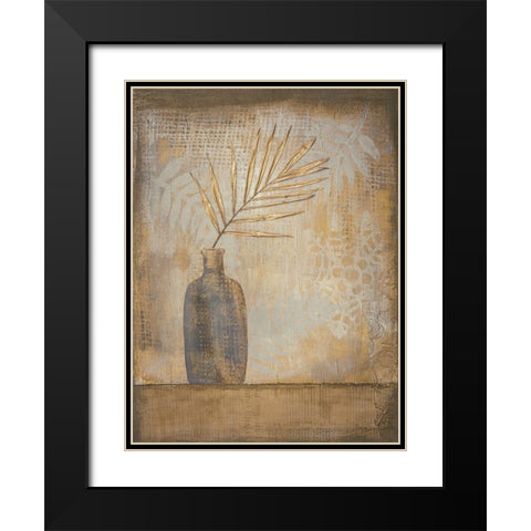Exotic Leaf Simplicity II Black Modern Wood Framed Art Print with Double Matting by Haase, Andrea