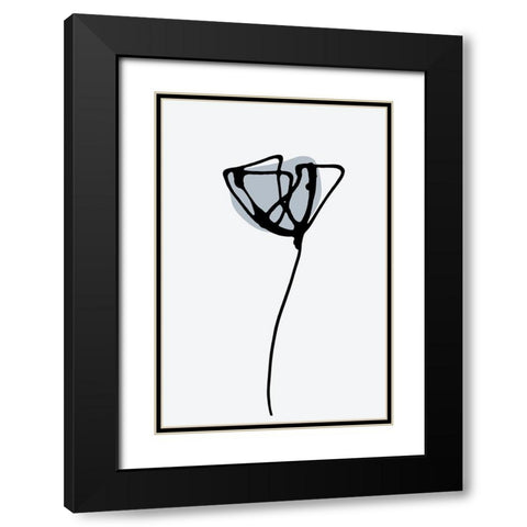 Minimal Narcissus Black Modern Wood Framed Art Print with Double Matting by Haase, Andrea
