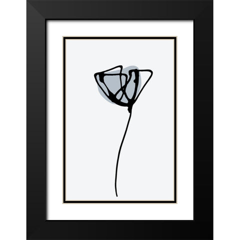 Minimal Narcissus Black Modern Wood Framed Art Print with Double Matting by Haase, Andrea