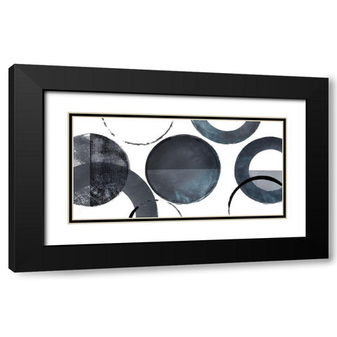 Circular Bonds Black Modern Wood Framed Art Print with Double Matting by Haase, Andrea