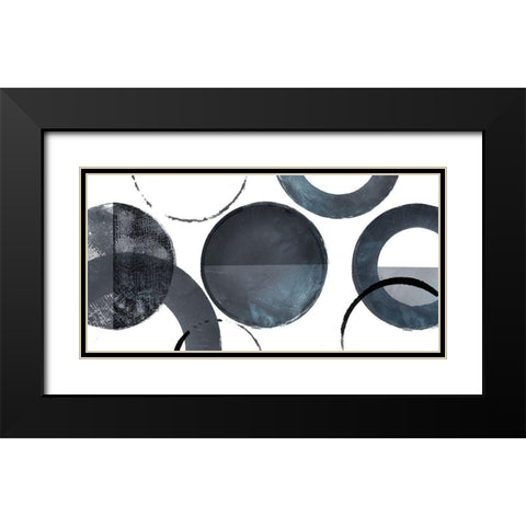 Circular Bonds Black Modern Wood Framed Art Print with Double Matting by Haase, Andrea