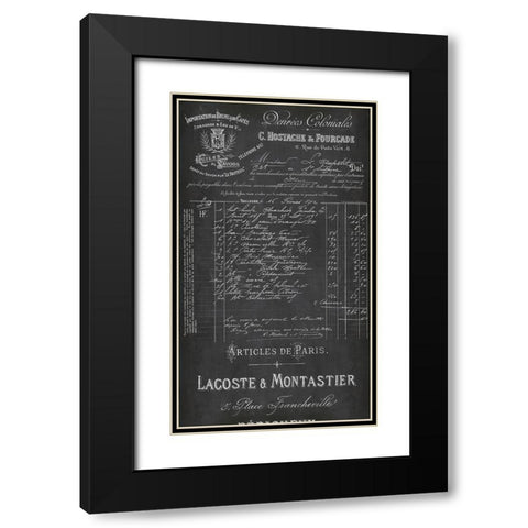 Chalkboard Nostalgic French Black Modern Wood Framed Art Print with Double Matting by Haase, Andrea