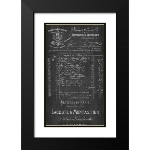 Chalkboard Nostalgic French Black Modern Wood Framed Art Print with Double Matting by Haase, Andrea