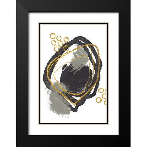 Gold Meets Neutrals I Black Modern Wood Framed Art Print with Double Matting by Haase, Andrea
