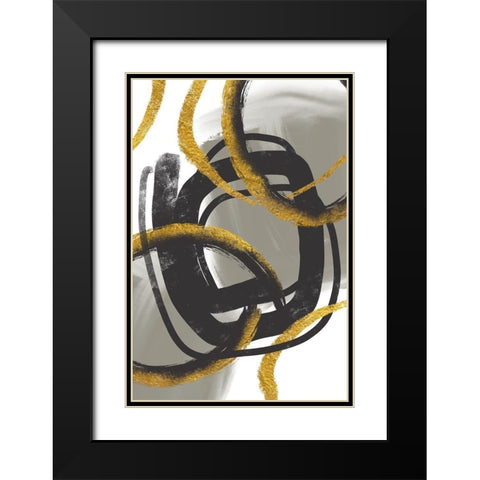Gold Meets Neutrals IV Black Modern Wood Framed Art Print with Double Matting by Haase, Andrea