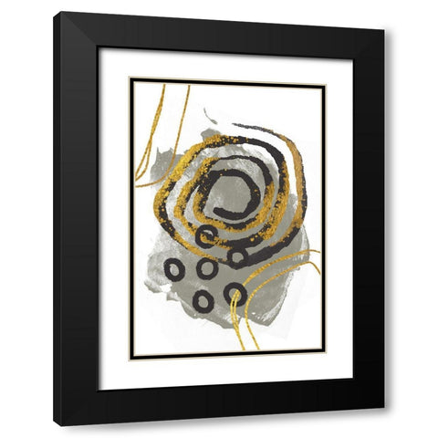 Gold Meets Neutrals VI Black Modern Wood Framed Art Print with Double Matting by Haase, Andrea