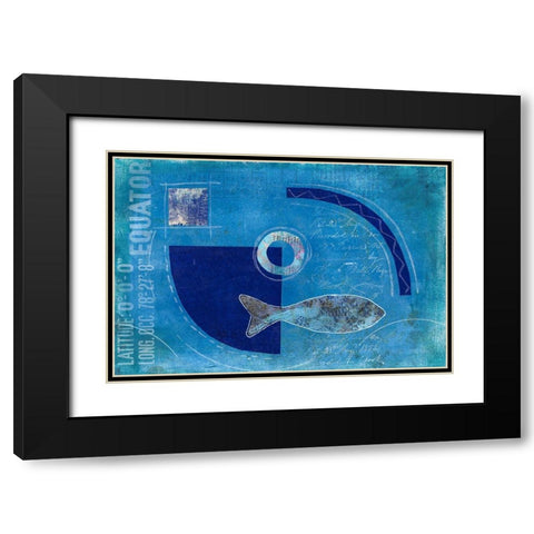 Calm Sea Black Modern Wood Framed Art Print with Double Matting by Haase, Andrea