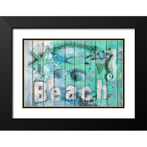 Happy Summer  Black Modern Wood Framed Art Print with Double Matting by Haase, Andrea