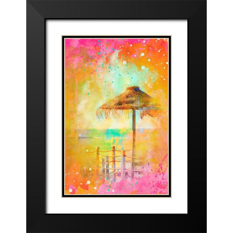 Summer Fun  Black Modern Wood Framed Art Print with Double Matting by Haase, Andrea