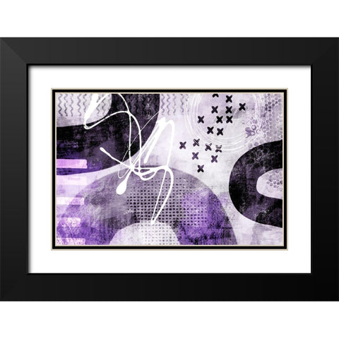 Stumbling Across II Black Modern Wood Framed Art Print with Double Matting by Haase, Andrea