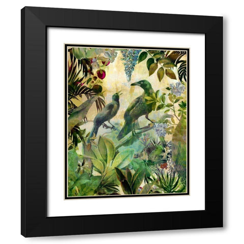 The Birds Hidden Paradise I Black Modern Wood Framed Art Print with Double Matting by Haase, Andrea