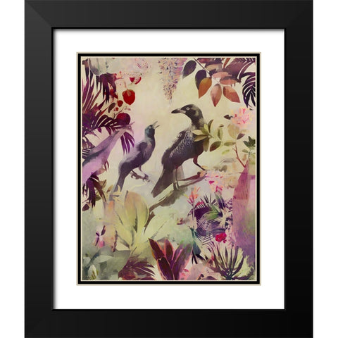 The Birds Hidden Paradise II Black Modern Wood Framed Art Print with Double Matting by Haase, Andrea