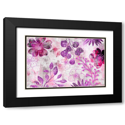 Fantasy Garden II Black Modern Wood Framed Art Print with Double Matting by Haase, Andrea