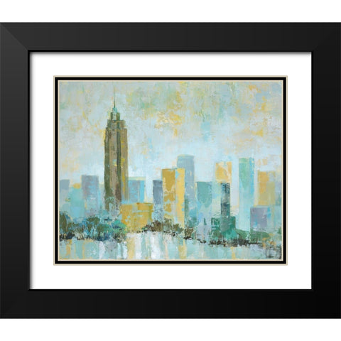 City View II Black Modern Wood Framed Art Print with Double Matting by Joy, Julie