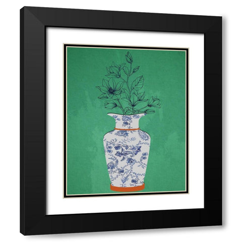 Vase or Vase II Black Modern Wood Framed Art Print with Double Matting by Smith, Karen