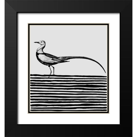 Line Up I Black Modern Wood Framed Art Print with Double Matting by Smith, Karen