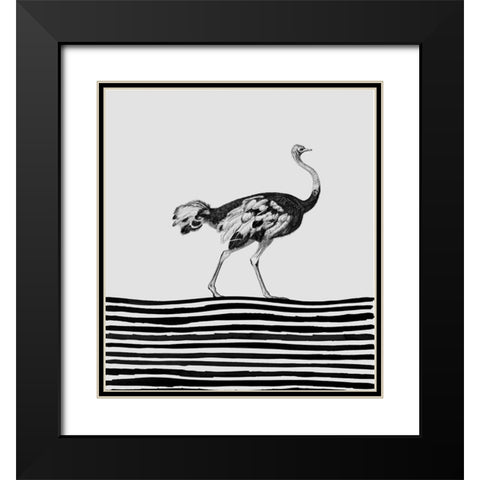 Line Up II Black Modern Wood Framed Art Print with Double Matting by Smith, Karen