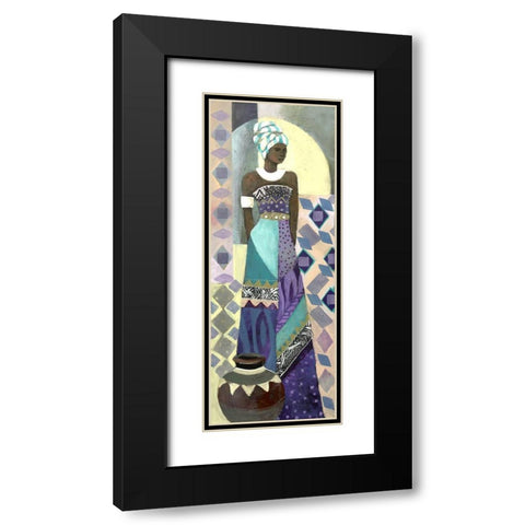 Purple Lady II Black Modern Wood Framed Art Print with Double Matting by Eaton, Winnie