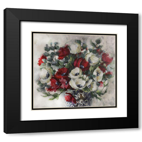 Valentines Black Modern Wood Framed Art Print with Double Matting by Eaton, Winnie