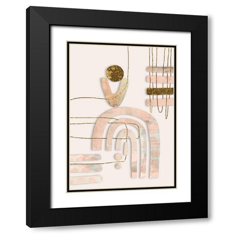 Fancy Cutouts Black Modern Wood Framed Art Print with Double Matting by Haase, Andrea