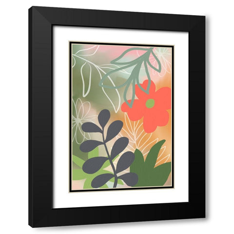 Botanical Garden I Black Modern Wood Framed Art Print with Double Matting by Haase, Andrea
