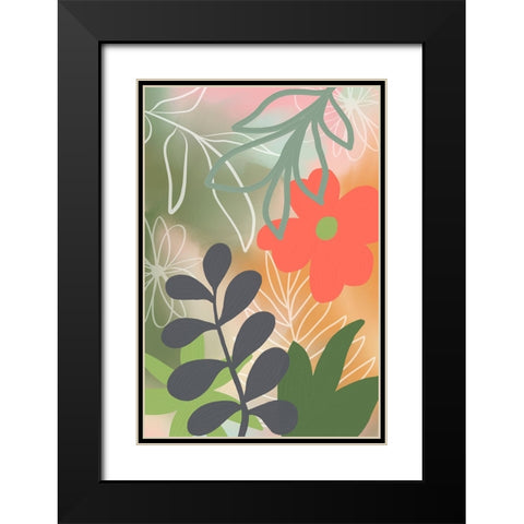 Botanical Garden I Black Modern Wood Framed Art Print with Double Matting by Haase, Andrea