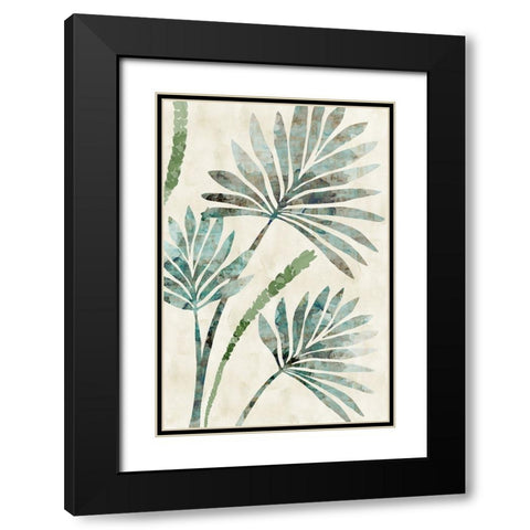 Jade Palms Black Modern Wood Framed Art Print with Double Matting by Kouta, Flora