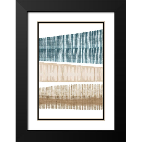 Wood Grain II Black Modern Wood Framed Art Print with Double Matting by Kouta, Flora