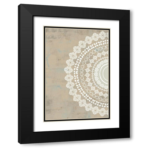 Rustic Mandala I Black Modern Wood Framed Art Print with Double Matting by Kouta, Flora