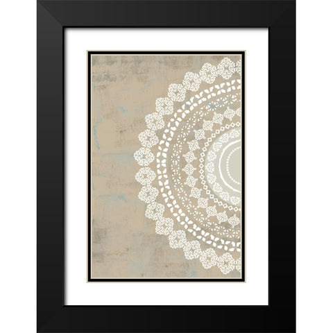 Rustic Mandala I Black Modern Wood Framed Art Print with Double Matting by Kouta, Flora